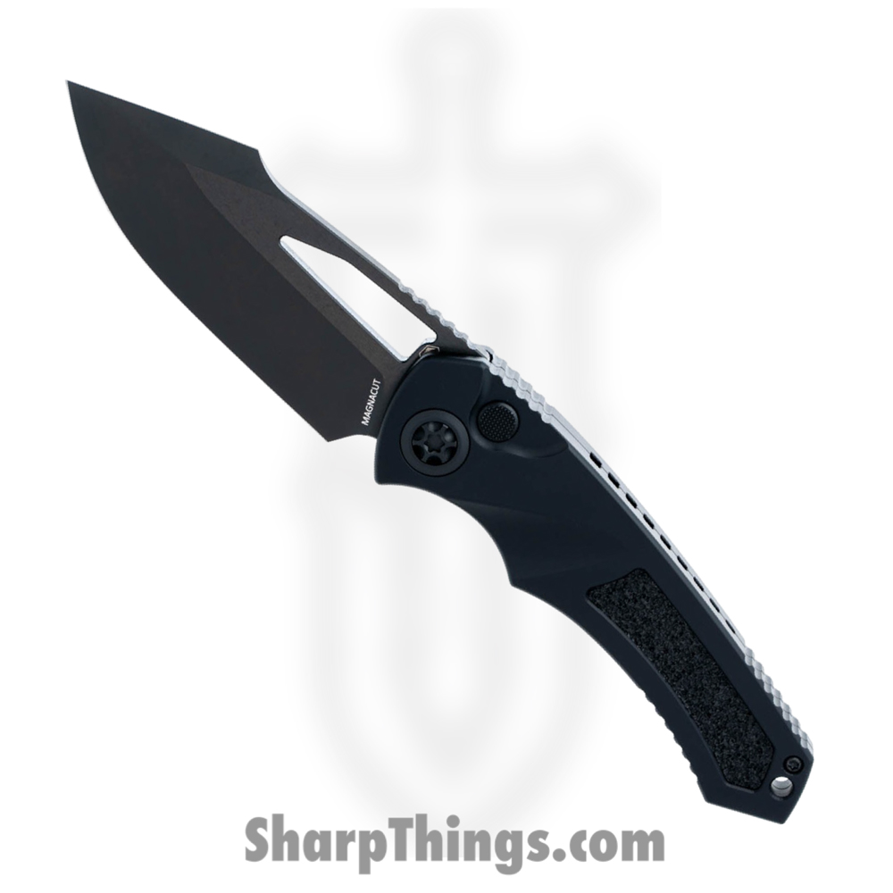 63584dbe-e60d-482f-9338-ffa813fb15dc_H046-6A-T_1.jpg Heretic Knives - H046-6A-T - Pariah - Folding Knife - MagnaCut DLC Drop Point - Aluminum with Grip Inlay - Black - Image 1