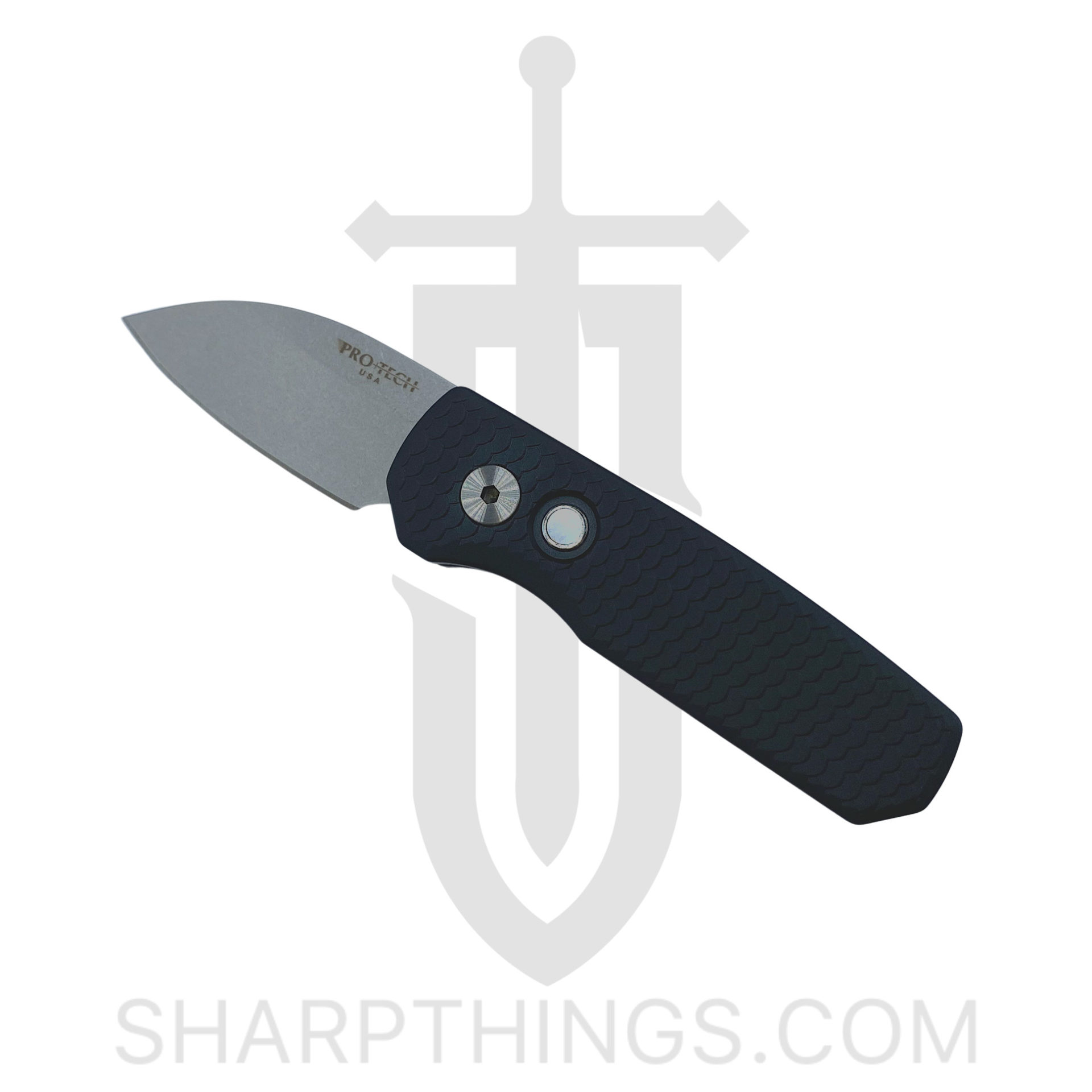 64298802-79c7-4123-aaf0-6f6370c71a90_R5130_1.jpg ProTech - R5130 - Runt 5 Limited - Automatic Knife - CPM-20CV Coated Wharncliffe - Aluminum - Black - Image 1