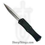Microtech - 1702M-10 - Mini Hera II - OTF Auto - M390MK Stonewash Dagger - 6061-T6 Aluminum - Black