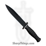 Defiant 7 - D7-M320-CKBK - M320 - Fixed Blade Knife - CPM 3V Black Cerakote Spear Point - Polymer - Black