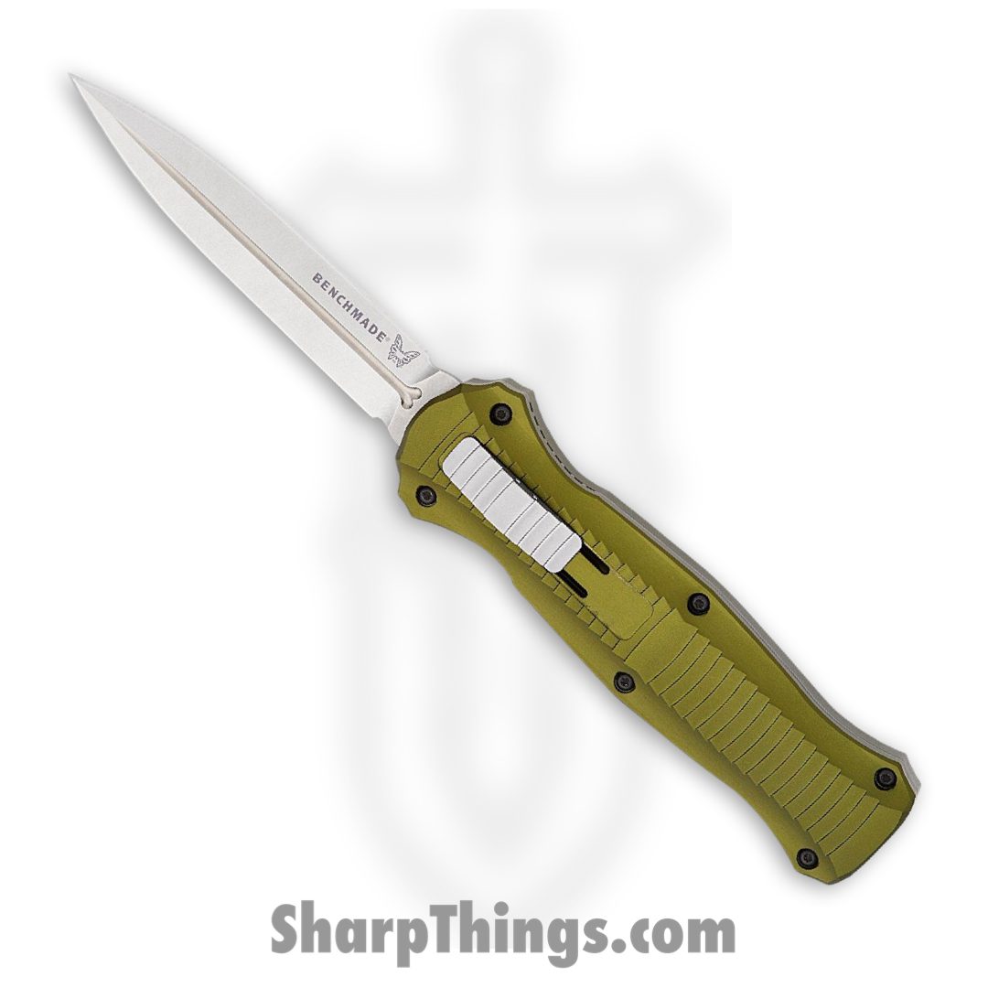 6482e1e1-adc8-4873-b267-958ad737b05e_3300-2302_1.jpg Benchmade - 3300-2302 - Infidel Limited Edition - OTF Auto - CPM S30V Stonewash Double Edge - 6061-T6 Aluminum - Woodland Green - Image 1