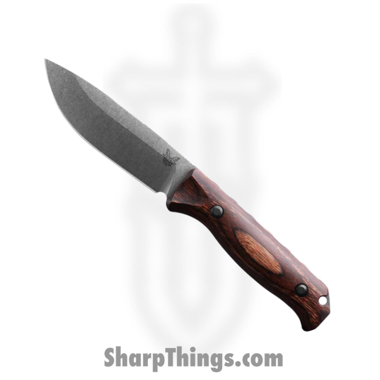 649c6787-afe5-4e27-9220-bf6778cbf147_15002_1.png Benchmade - 15002 - Saddle Mountain Skinner - Fixed Blade Knife - CPM S30V Stonewash Drop Point - Wood - Brown - Image 1