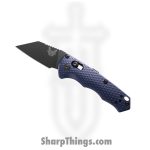 Benchmade - 2950BK - Partial Immunity - Automatic Knife - CPM-M4 Coated Wharncliffe - 6061-T6 Aluminum - Crater Blue