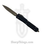 Microtech - 206-13APS - Makora - OTF Auto - Elmax, M390, 204P Bronze Apocalyptic Dagger - 6061-T6 Aluminum - Black