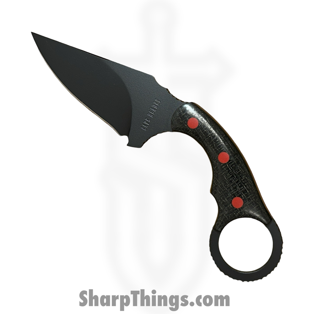 6603a4cb-b4df-4c8c-b630-fdb61fff7f11_CB-BKWDW-BKRD_1.jpg Cave Blades - CB-BKWDW-BKRD - Cave Bit - Fixed Blade Knife - CPM 154 Blasted Karambit - Carbon Fiber - Black Widow - Image 1