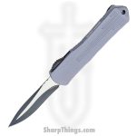 Heretic Knives - H025-10A-GRAY - Manticore S - OTF Auto - Magnacut Two Tone Recurve - 6061-T6 Aluminum - Gray