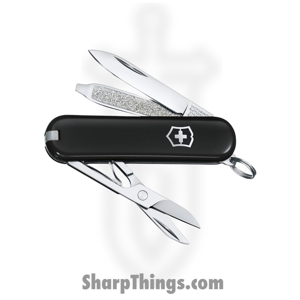 66a9b8b8-124e-4305-b1f1-74943ace6c06_VN062233G_1.jpg Victorinox - VN062233G - Classic SD Dark Illusion Swiss Army - Folding Knife - Stainless Polished Multi Tool - ABS/Celidor - Black - Image 1