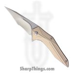 Brous Blades - BRB244 - Tyrant - Folding Knife - D2 Satin Tanto - Aluminum - Pink