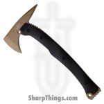 Halfbreed Blades - HBBLRA01DEB - Large Rescue Axe - D2 Dark Earth - G10 - Black Tan