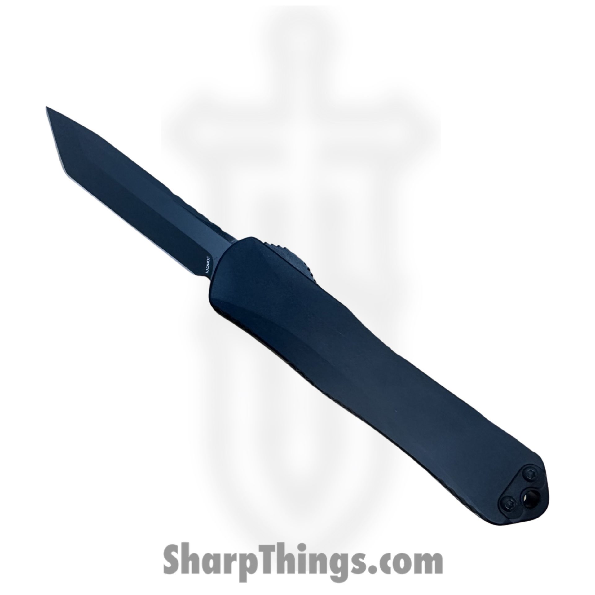 67b2d025-be9d-44aa-8573-1afa50529bc6_H027-6A-T_1.jpeg Heretic Knives - H027-6A-T - Manticore E - OTF Auto - Magnacut DLC Tanto - 6061 T6 Aluminum - Black - Image 1