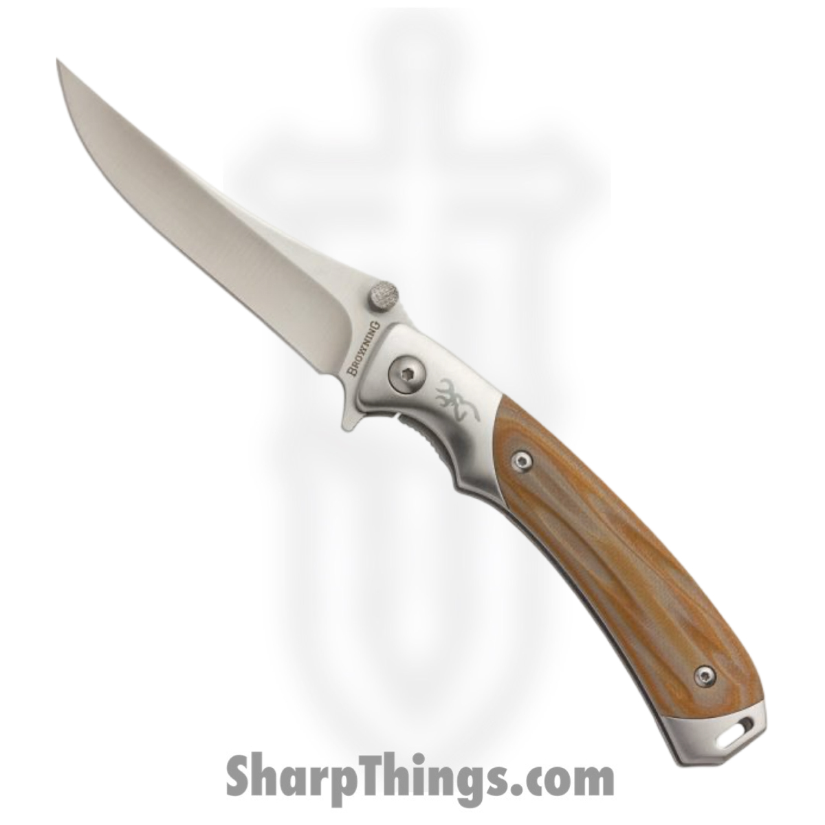 67e71ea2-b670-4468-845d-9598fff22728_BR0330_1.jpg Browning - BR0330 - Wicked Wing - Assisted Open Knife - 7Cr17MoV Satin Trailing Point - G10 - Brown Gray - Image 1