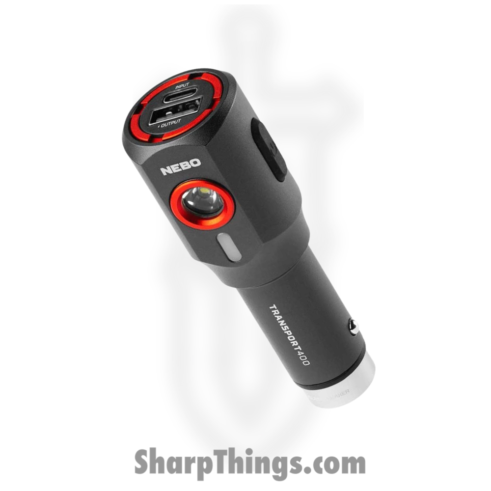 6853ce83-ad53-45c8-90ee-0f5e1e46bacc_NEB-POC-1006_1.jpg Nebo - NEB-POC-1006 - Transport 400 2 in 1 Charger and Flashlight - Aluminum - Black - Image 1