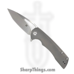 Kansept Knives - K1001T1 - Kryo - Folding Knife - S35VN Satin Tanto - Titanium - Grey