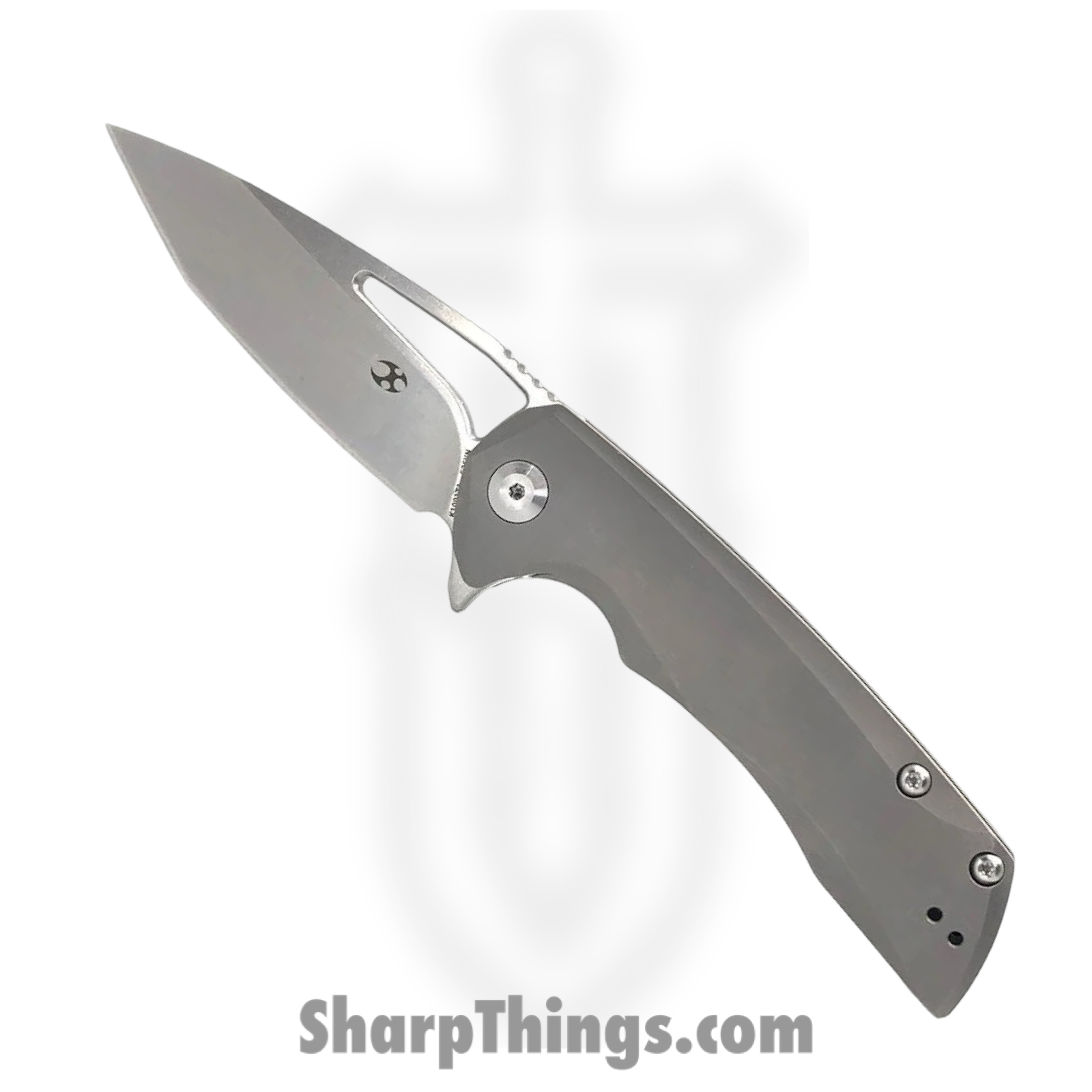 68883063-c73b-4a67-a1c9-0fef41c2272b_K1001T1_1.png Kansept Knives - K1001T1 - Kryo - Folding Knife - S35VN Satin Tanto - Titanium - Grey - Image 1