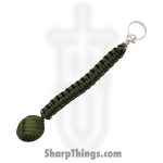 PTC - 6551-GN - Large Monkey Fist Public Safety Keychain - Steel Paracord - Green