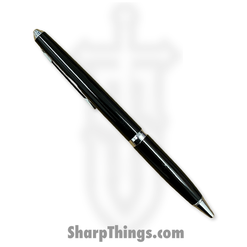 692d5cc3-f5dd-405c-b6b7-d73c6bac3544_RT-7373-BLK_1.jpg Razor Tactical - RT-7373-BLK - Pen Knife - Part Serrated - Black Ink Ballpoint - Black - Image 1