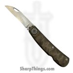 Curtiss Custom Knives LLC - SWT-WH13-TIBZ - Sway Tac - Folding Knife - CPM 154 Satin Wharncliffe - Titanium - Bronze