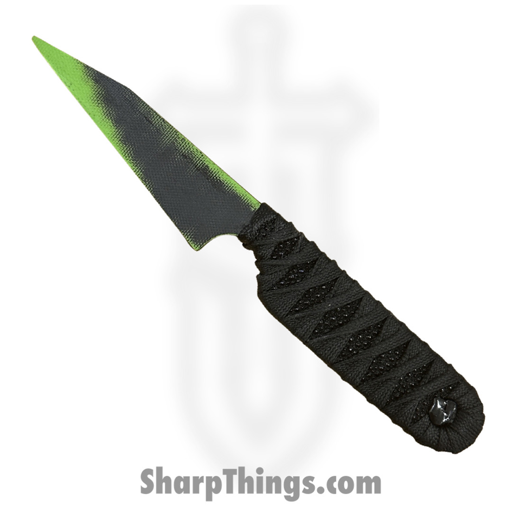 696c2941-e09a-455a-b10c-9dec9e2c2228_RCRCK2TXRY_1.jpg Revenant Corps - RCRCK2TXRY - RCK V2 - Fixed Blade Knife - Toxic Green All G-10 Wharncliffe - Tsukomaki Wrap - Black - Image 1