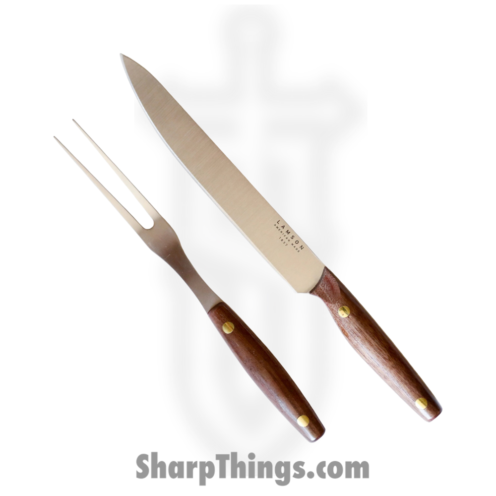 69e9c1dc-5f21-47d6-8403-3d2cbe2fd998_56569_1.jpg Lamson - 56569 - 2-Piece Vintage Walnut Handle Carving Set - Image 1