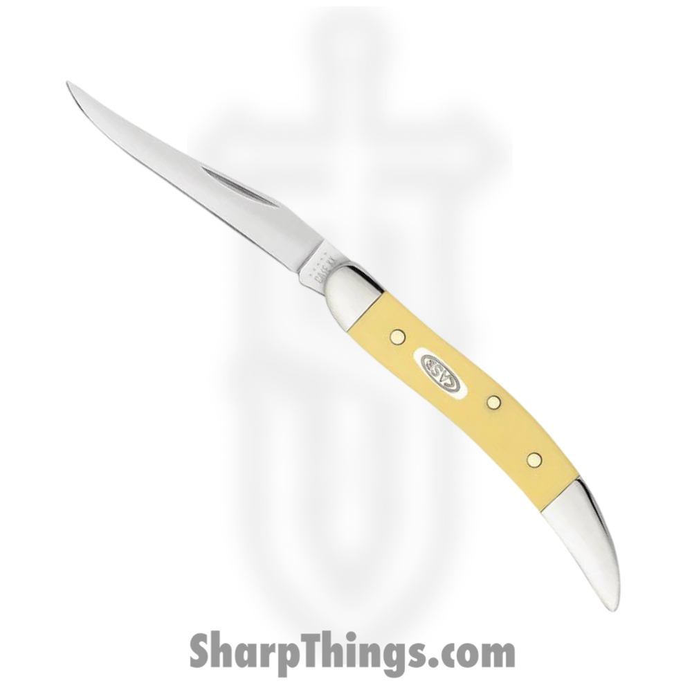 6a12d81d-ba3f-41d0-8e52-b3ef5dd093e7_CA81095_1.jpg Case Cutlery - CA81095 - Small Texas Toothpick - Folding Knife - Tru-Sharp™ Stainless Polished Clip Point - Synthetic - Yellow - Image 1