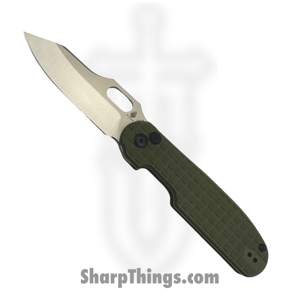 6a2954b2-ac4a-4603-80c5-3b94864d2f96_KIV4562C1_1.jpg Kizer Cutlery - KIV4562C1 - Cormorant - Folding Knife - 154CM Satin Clip Point - Frag G10 - OD Green - Image 1