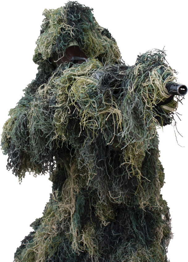 6a921540-d555-46aa-a801-d87b28daf7a2_RED70915ML_1.jpg Red Rock Outdoor Gear - RED70915ML - 5 Piece Ghillie Suit - Woodland - Medium/Large - Image 1