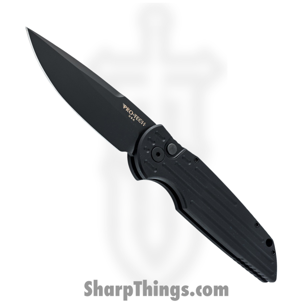 6af9aa4f-f400-49b8-a13a-16eb77d0ea68_TR-3-SWAT-Operator_1.jpg ProTech - TR-3 SWAT Operator - TR3 Operator - Automatic Knife - 154CM Black Clip Point - 6061-T6 Aluminum - Black - Image 1
