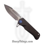 Medford Knife - MK2004TQ-30PV-T2C2-Q4 - Proxima Frame Lock Drop Point Flipper - Tumbled S45VN - Titanium - PVD Handles