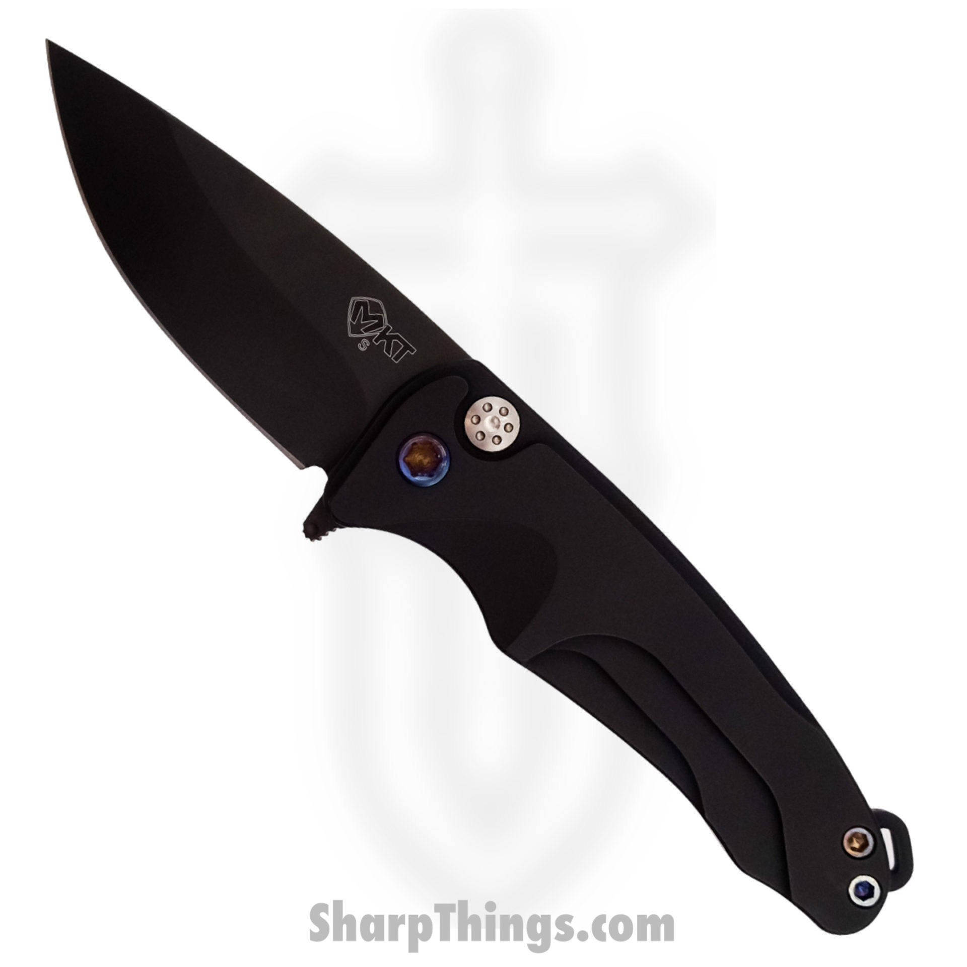 6b39d94b-a67d-4350-b403-31e133b463f5_MK039SPQ-42AB-TFCF-Q4_1.jpg Medford Knife - MK039SPQ-42AB-TFCF-Q4 - Smooth Criminal Flipper Knife - S35VN - Black - Image 1