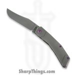 Jack Wolf Knives - BIONI-01-TI-STNWSH - Bionic Jack - Folding Knife - S90V Stonewash Clip Point - Titanium - Stonewash Purple