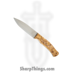 Casstrom - CI13108 - No 10 Swedish Forest Knife - Fixed Blade Knife - 14C28N Satin Full Tang - Curly Birch - Brown
