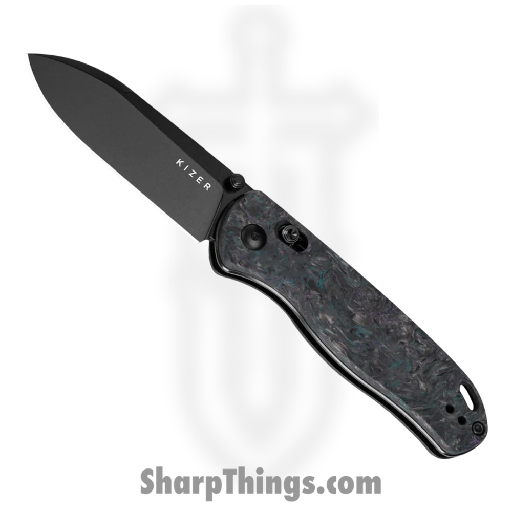 6bbe6353-fa26-47a5-a8aa-5908f581c1a6_KI3619A4_1.jpg Kizer Cutlery - KI3619A4 - Drop Bear - Folding Knife - S35VN Coated Drop Point - Fat Carbon - Medusa - Image 1