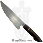 Royalty Rings Co. - RRC-WChef-02 - Western Chef - Fixed Blade Knife - AEB-L Satin Drop Point - Snakewood - Blue/Black/Bronze/Brown