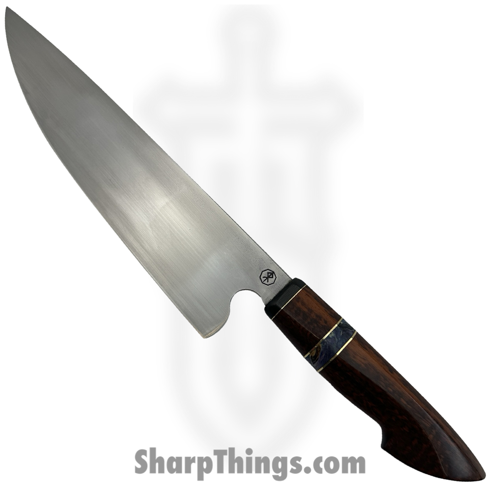 6bcc724f-5138-420c-bfb6-57cddc3f2123_RRC-WChef-02_1.jpg Royalty Rings Co. - RRC-WChef-02 - Western Chef - Fixed Blade Knife - AEB-L Satin Drop Point - Snakewood - Blue/Black/Bronze/Brown - Image 1