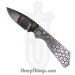 ProTech - STRIDERPT+2023.003 - Strider PT+ Auto Gridlock - Vegas Forge Damascus Gridlock Textured Drop Point - 17-4 Stainless Steel - Stainless