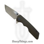 Attention 2 Detail Mercantile - A2DMK3TRS - Mark 3 Medium - Folding Knife - S30V Satin Tanto - Contoured Rising Sun Titanium - Gray