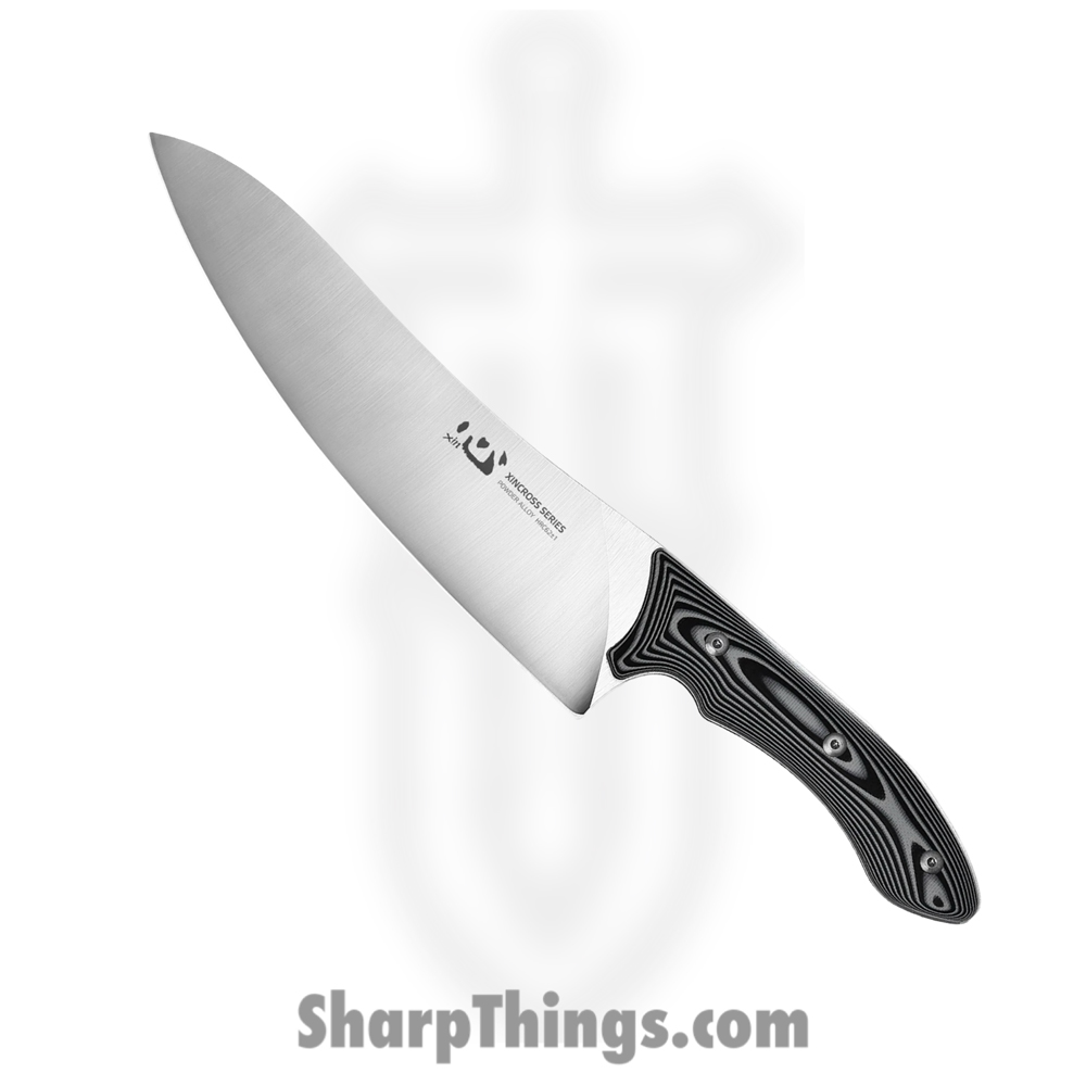 6c1d6b4d-5d52-47a3-b72e-2224dbd50461_XC110_1.jpg Xin Cutlery - XC110 - XinCross Tactical Chef Knife - Fixed Blade Knife - Alloy Steel Satin - G10 - Black White - Image 1