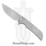 ProTech - 2024 Mordax Custom 002 - Mordax - Folding Knife - CPM MagnaCut Stonewash Drop Point - 17-4 SS Gridlock Texture - Natural