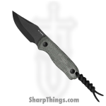 Kizer Cutlery - KI1092A1 - Drop Bear - Fixed Blade Knife - AEB-L Coated Stonewash Clip Point - Micarta - Black