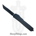 Microtech - 119-1DLCTCFSH - UT Hellhound Shadow - OTF Auto - DLC Hellhound - Aluminum Carbon Fiber Top - Black