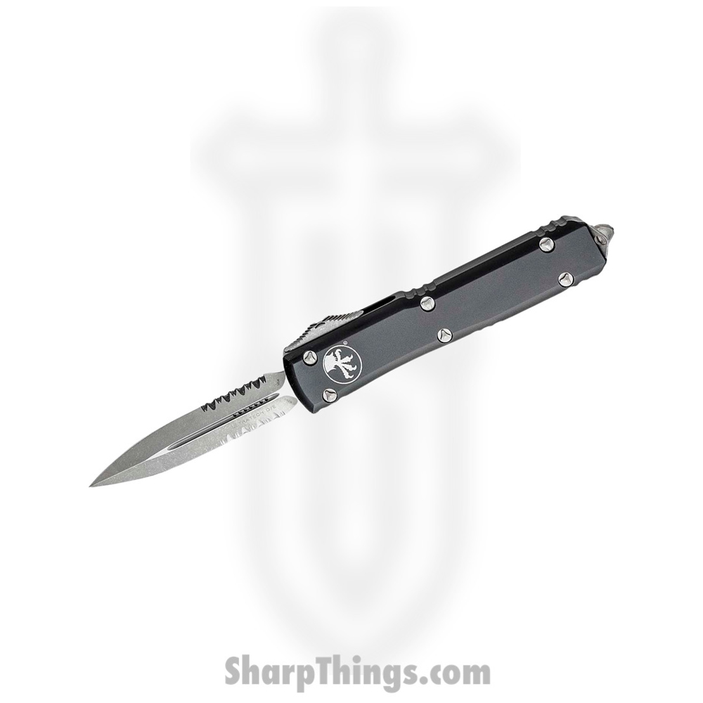 6d6df492-eeed-4e22-b93d-79bf28127581_122-11AP_1.jpg Microtech - 122-11AP - Ultratech - OTF Auto - Elmax, M390, 204P Apocalyptic Dagger - 6061-T6 Aluminum - Black - Image 1