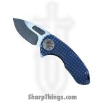 Curtiss - F3C-FGDP-SWBL - F3 Compact - Folding Knife - Magnacut Stonewash Drop Point - Titanium - Blue