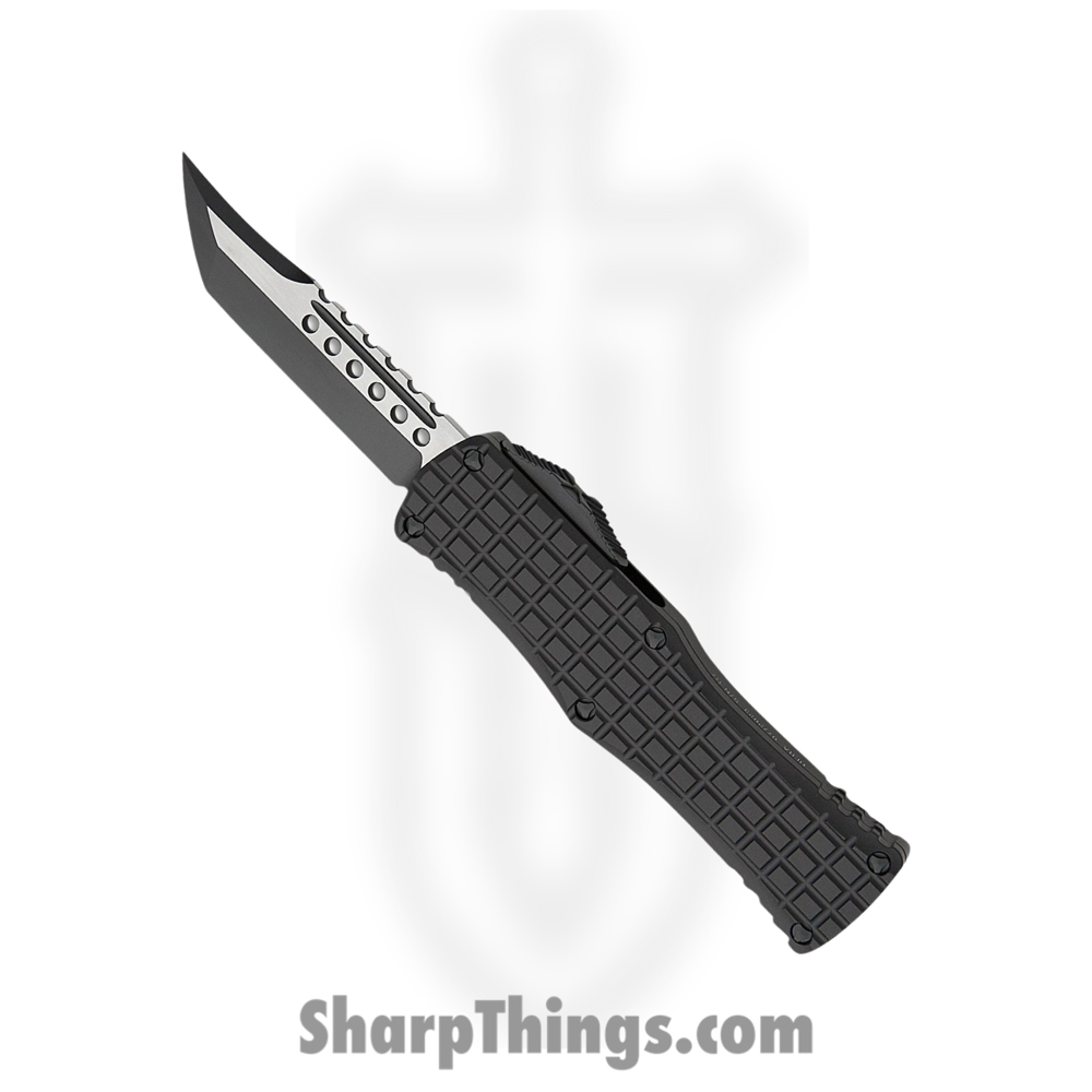 6dc126d6-f141-4239-a3fe-260879b730d9_919-1TFRS_1.jpg Microtech - 919-1TFRS - Signature Series Hera - OTF Auto - Black Hellhound Tanto - 6061-T6 Aluminum - Black - Image 1