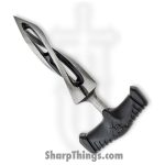 United Cutlery - UC3427 - M48 Cyclone Push Dagger - Fixed Blade Knife - 2Cr13 Black Satin Dagger - Thermoplastic Rubber - Black