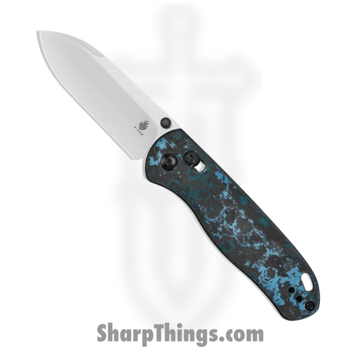6ed331f3-d129-42fb-9c6a-581491b8152a_KI3619B2_1.jpg Kizer Cutlery - KI3619A2 - Drop Bear - Folding Knife - Elmax Satin Drop Point - Fatcarbon - Black Blue - Image 1