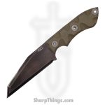 T.Kell Knives - GuardODGG - Guardian - Fixed Blade Knife - 80CRV2 Nickle Boron Coated Wharncliffe - G10 - OD Green