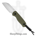 Kizer Cutlery - KI1093A1 - Drop Bear - Fixed Blade Knife - AEB-L Satin Sheepsfoot - G10 - OD Green