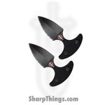 VOC - EX101 - Punch Knife Set - Fixed Blade Knife - Stainless Coated Dagger - G10 - Black
