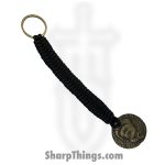 Full Heart Forge - FHF-WK-SB - Weighted Keychain "Snake Bite" - Paracord - Brass - Brass, Black