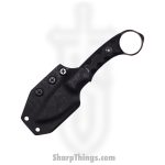 T.Kell Knives - NgtShdCPBkGG - Nightshade Clip Point - Fixed Blade Knife - 80CRV2 Nickle Boron Coated Clip Point - G10 - Black Grenade Grip